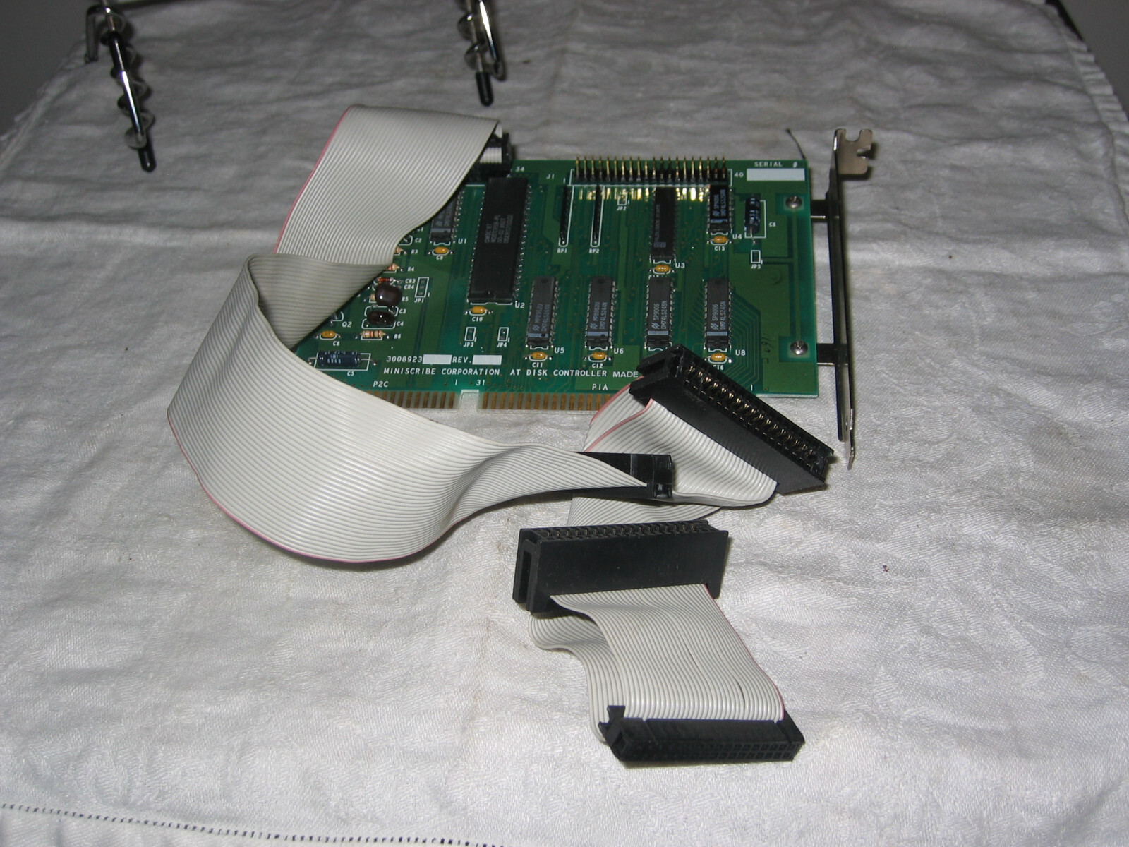Miniscribe 16 Bit AT Disk Controller Card w/ MFM Cable