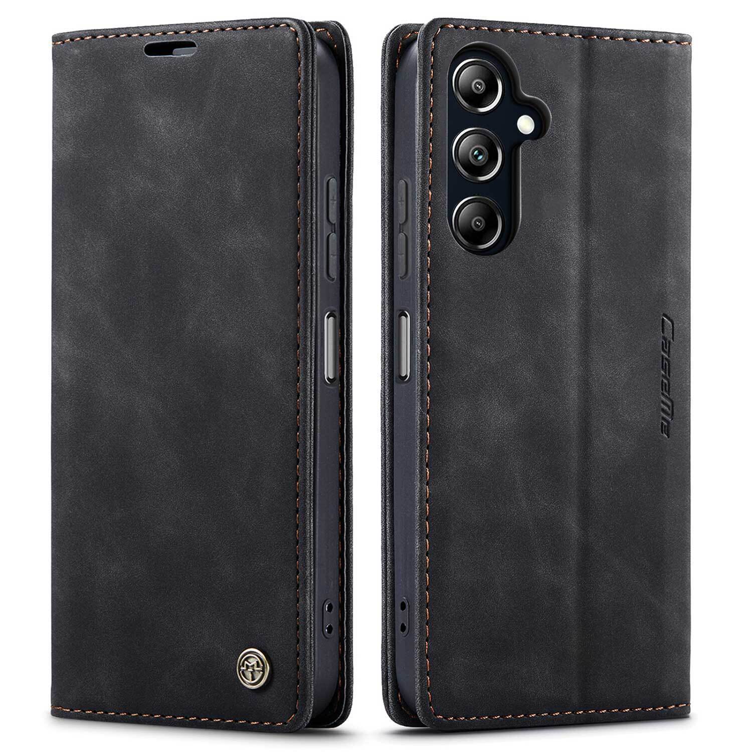 Luxury Leather Wallet Cover Case For S25 S24 S23 FE A16 A55 A35 A25 A15 A36 A14
