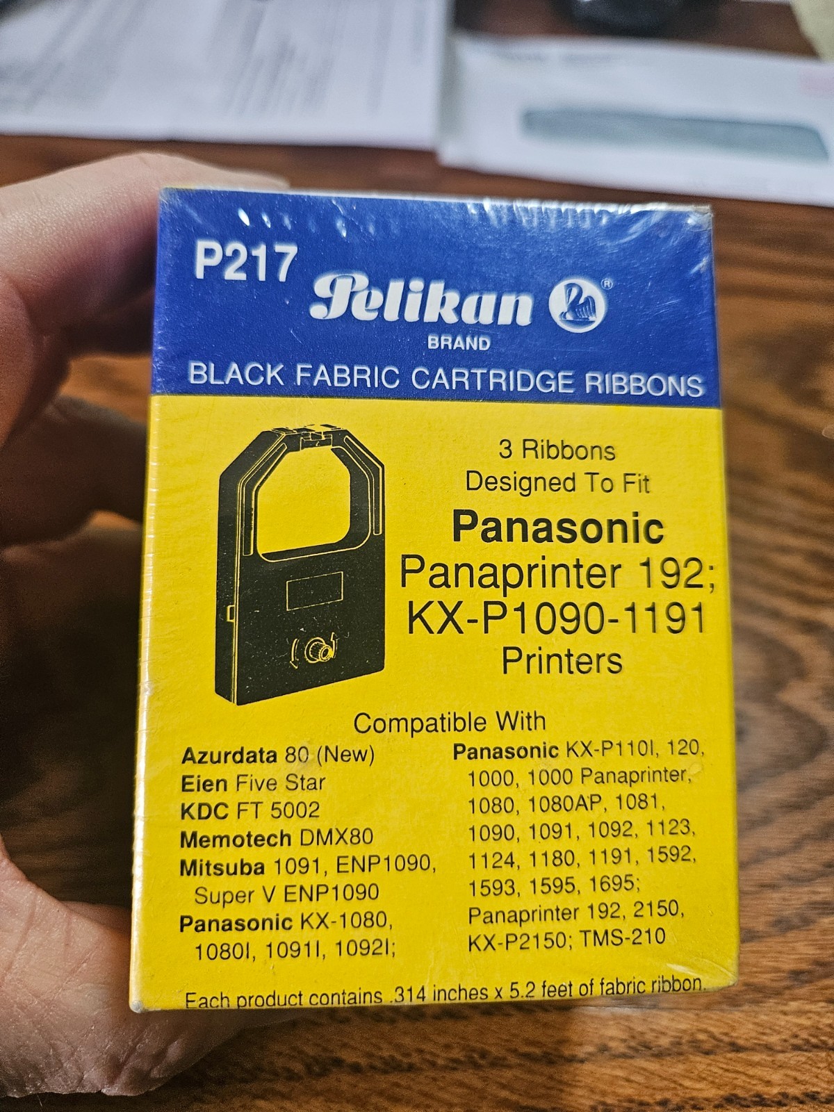 Pelikan P217 printer Ribbons Panasonic KX-P1090, 1123, 1124, 1180, 1191. 3-pack 