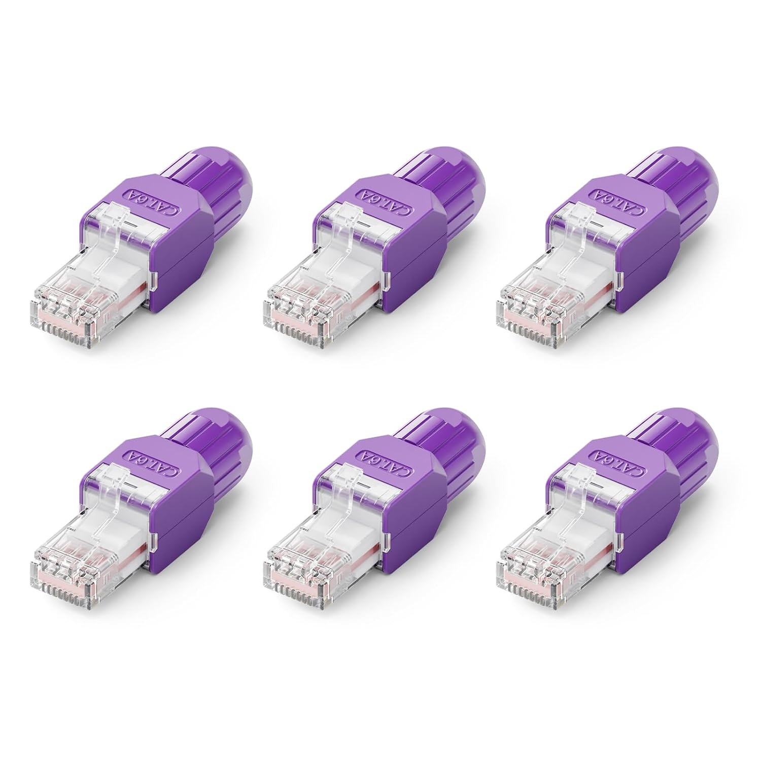CAT6 Toolless RJ45 Connector, Compact UTP Reusable Plug, 23-26 AWG