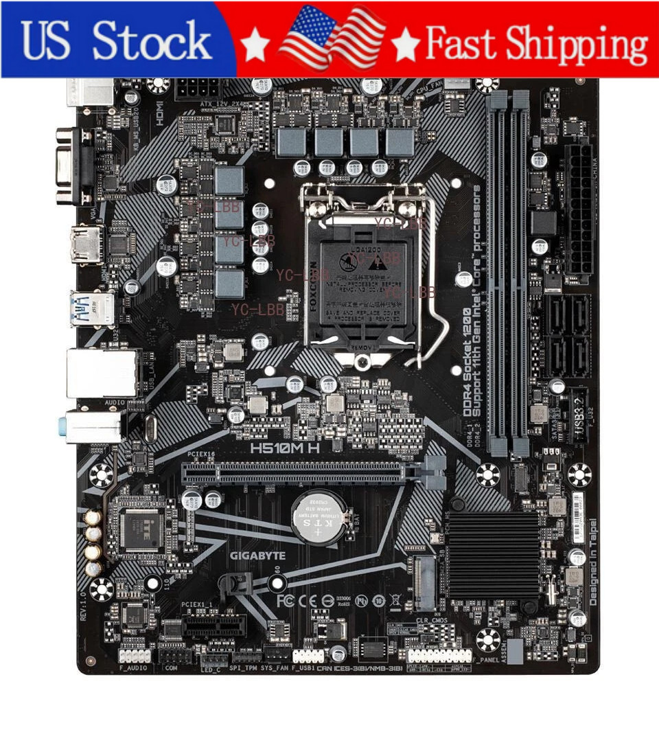 Used Gigabyte H510M H Intel H510 LGA1200 Micro ATX DDR4 Motherboard