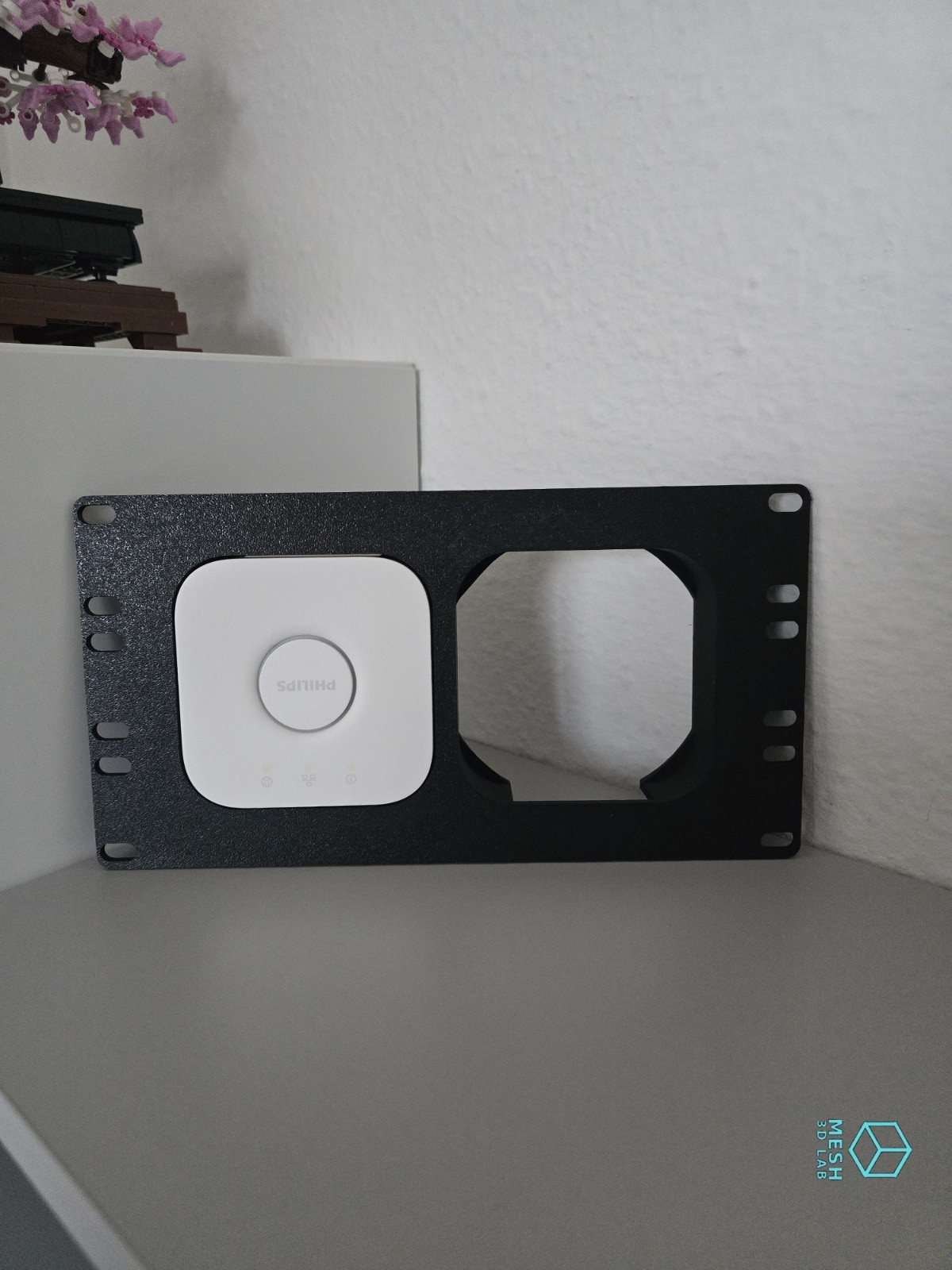 2x Philips Hue Bridge 10 Inch Rack Mount Bracket 3U Black