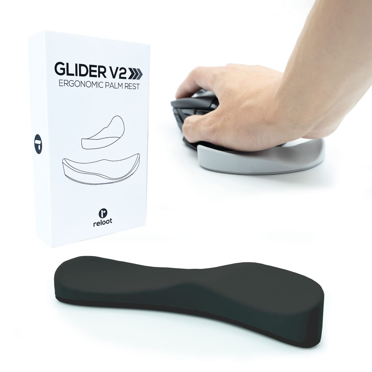 Glider v2 - Ergonomic Gliding Palm Rest, Smooth Glide, Soft Cooling Material,...