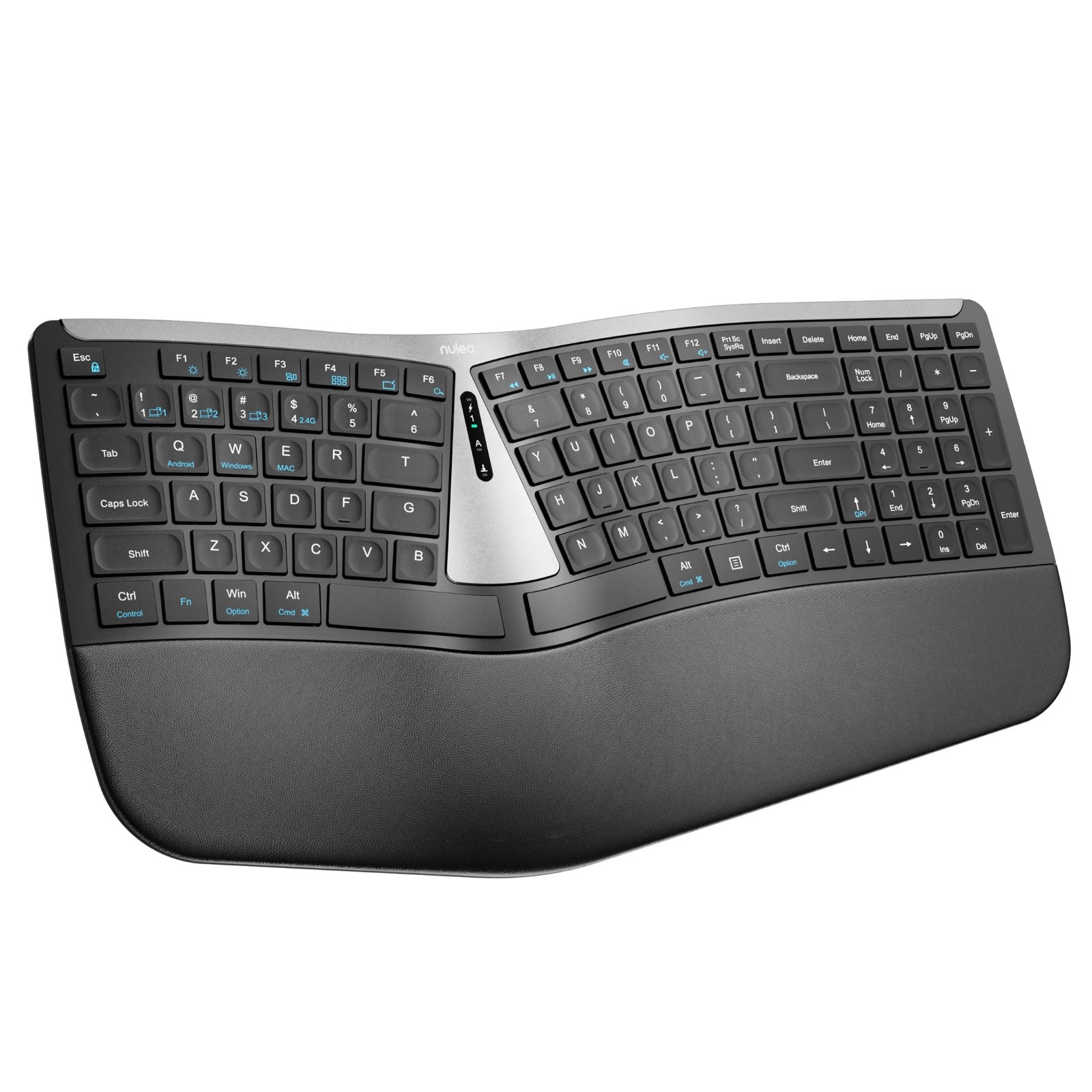 Nulea RT07B Wireless Ergonomic Split Keyboard, Wrist Rest, Natural Typing, Bluet