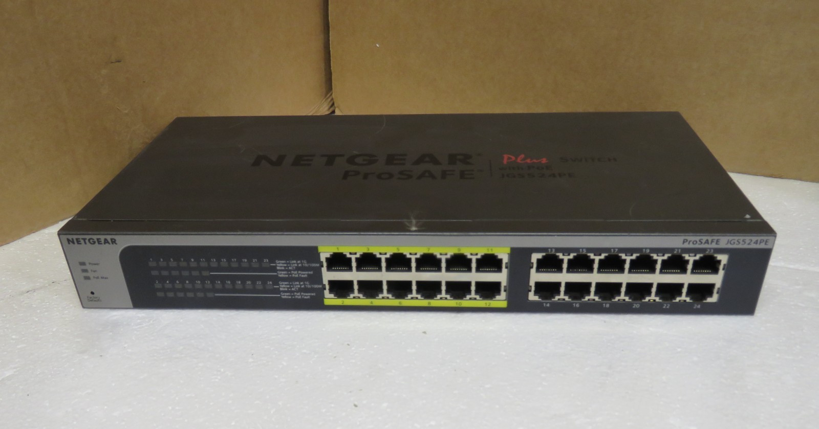 Netgear JGS524PE ProSAFE Plus 24-Port Gigabit Switch with 12 PoE Ports