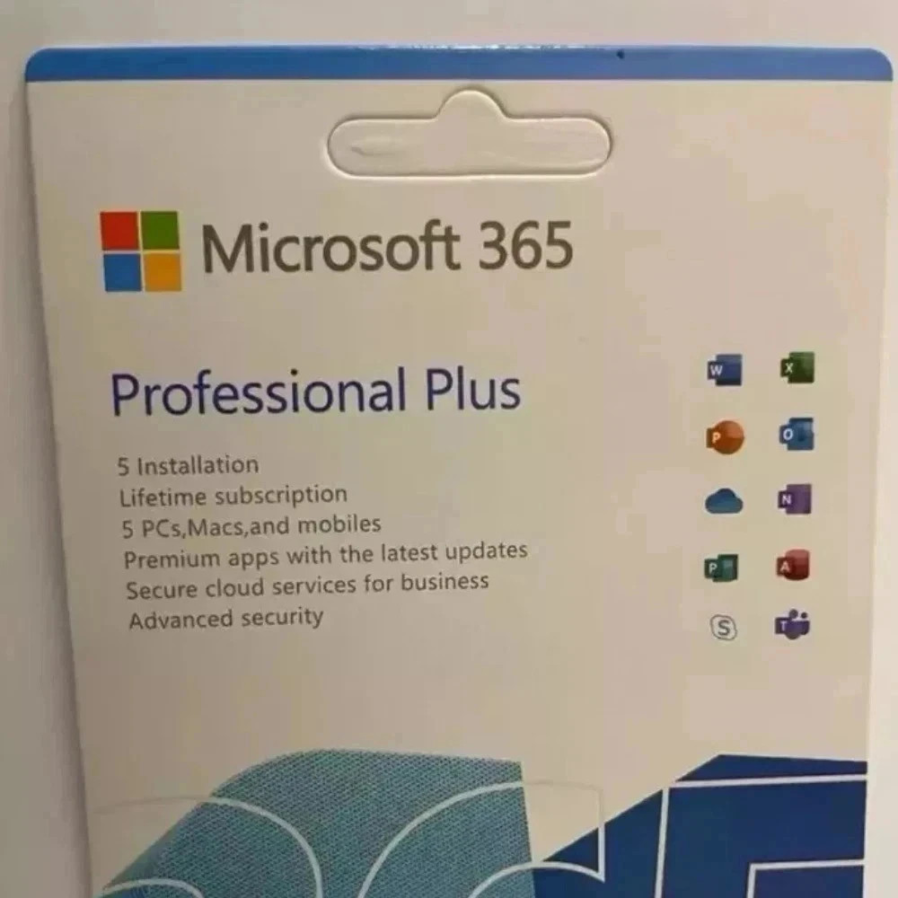 Microsoft 365 Professional– 5 PC or Mac lifetimeLicense – with  USB media