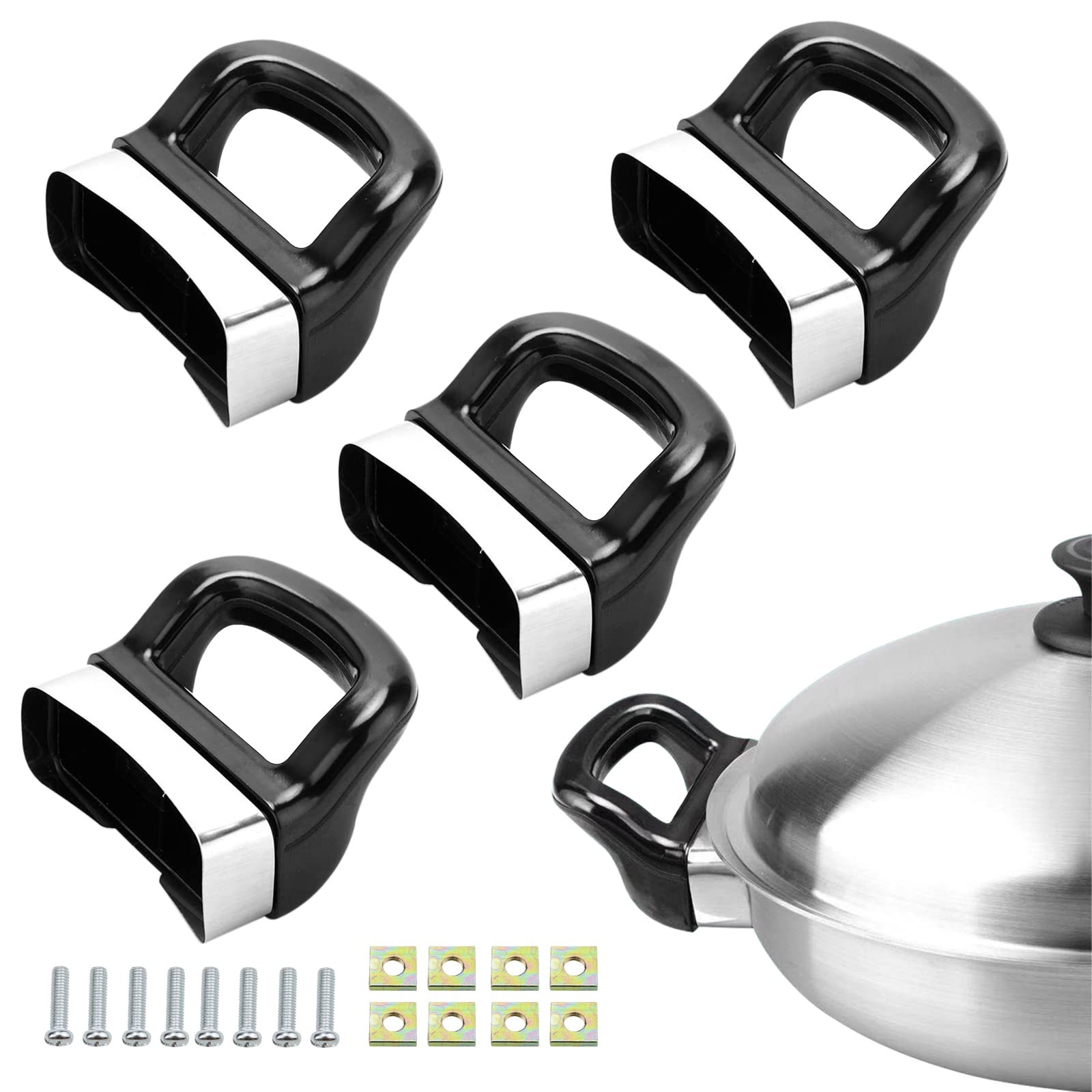 4 PCS Metal Pressure Pan Handle Replacement Side Ear Cooker Steamer Sauce Pot