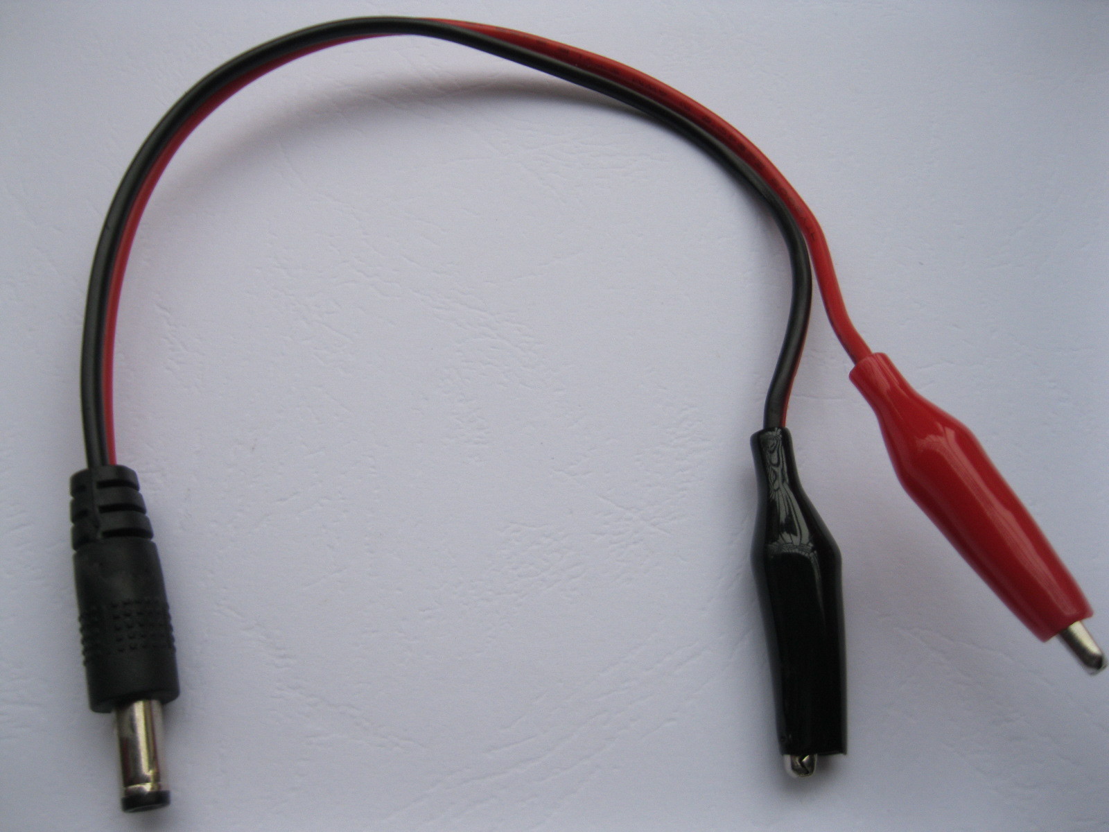 30 pcs 5.5x2.1mm DC Power Male Plug Connector to Dual Alligator Clip Cable 25cm