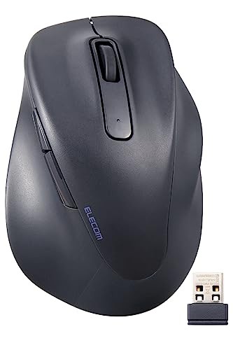 ELECOM EX-G 2.4GHz Silent Wireless Mouse, M, Black, M-XGM30DBSKBK Japan New