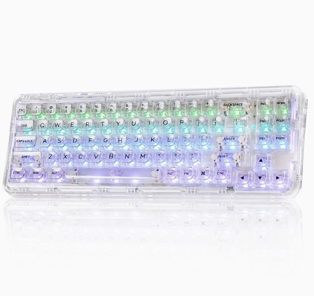 YUNZII Mechanical Gaming Keyboard X71 68% US Layout Crystal White Switch
