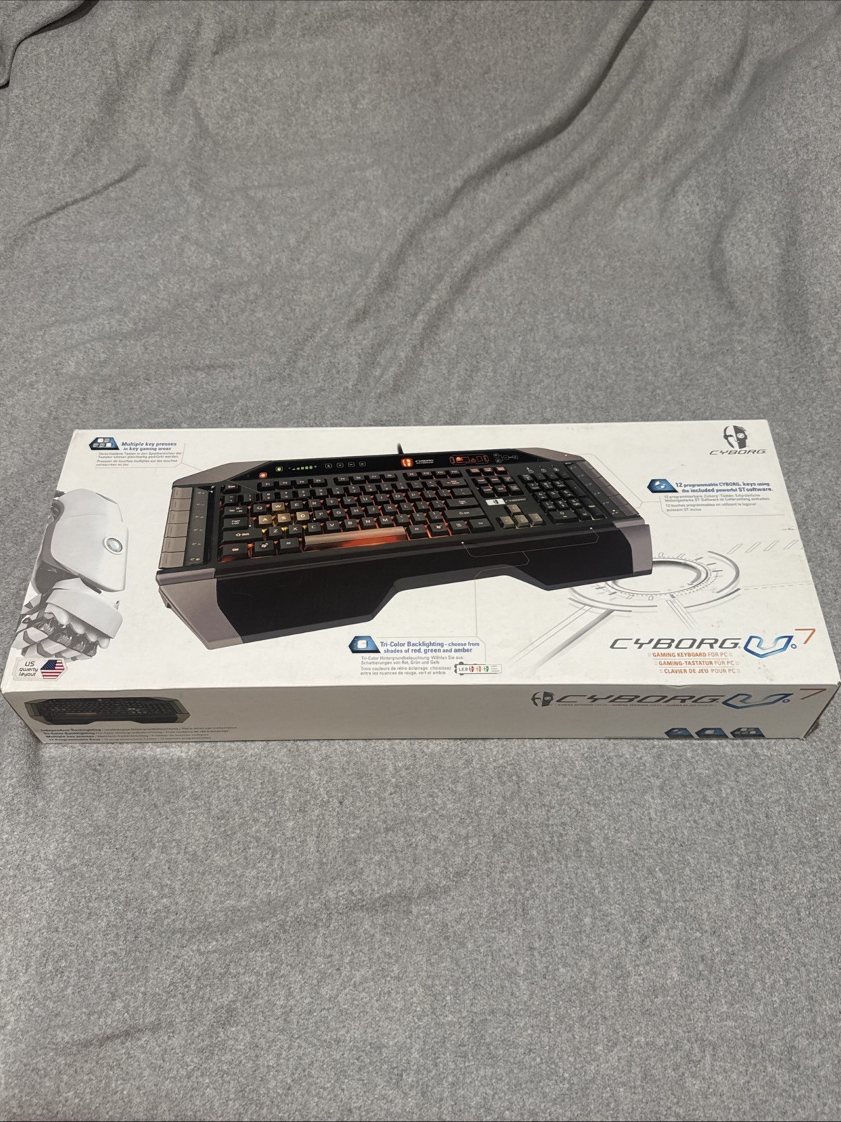 V7  Cyborg Gaming Keyboard New