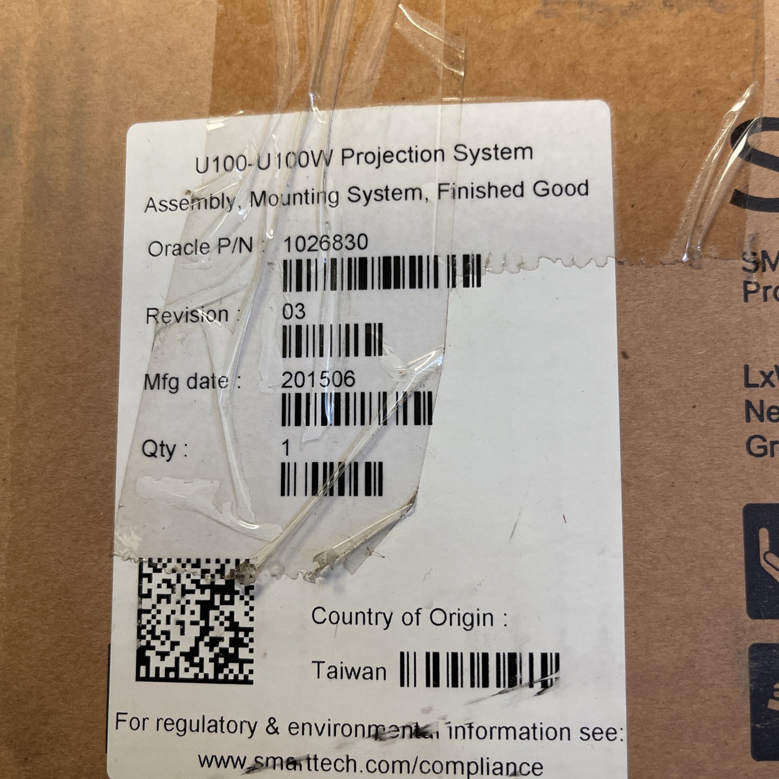 BRAND NEW SMART U100-U100W XGA Ultra Short Throw Projector HDMI Mounting System