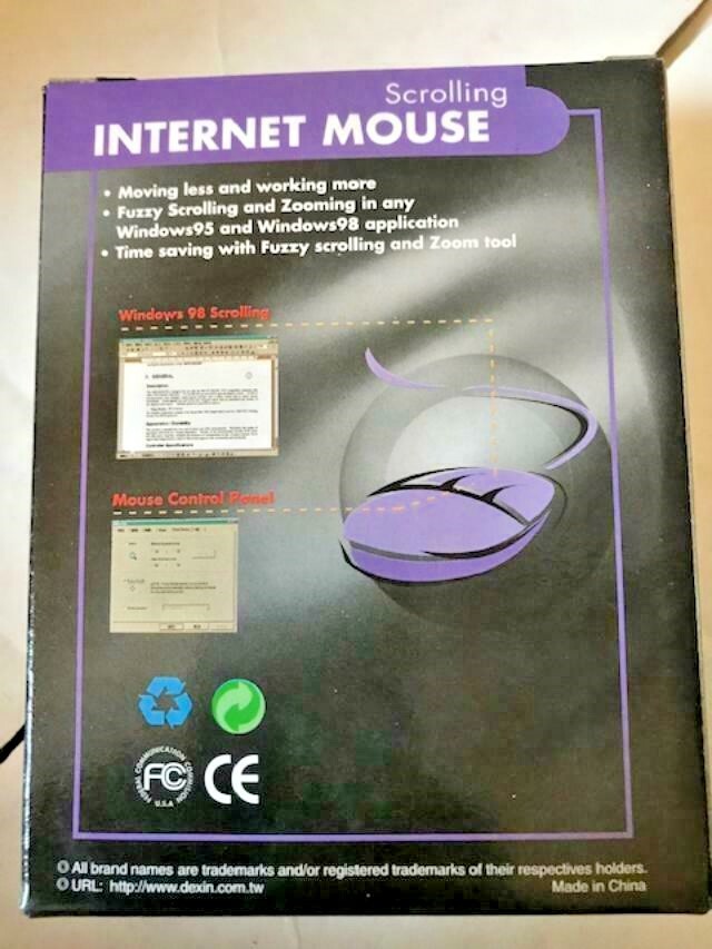 NEW VINTAGE 3 BUTTON USB MOUSE WITH SCROLLING MECHANICAL BALL (NON OPTICAL) RM2