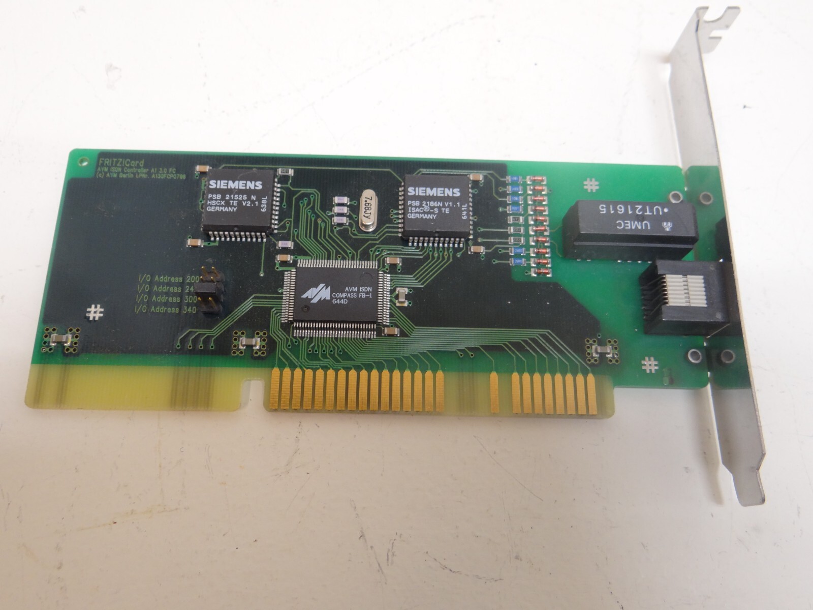 Vintage AVM ISDN Controller A1 V3.0 FC Fritz Card 16 Bit ISA Slot PC-798