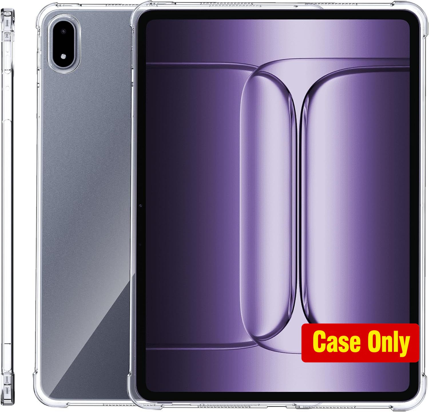 Clear Slim TPU Case for OnePlus Pad 3, 13.2 Inch, Shockproof Protective Cover