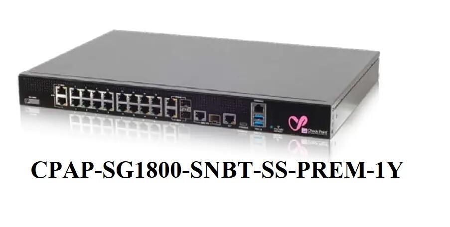 Check Point SG1800 Security Gateways Switch + 1 year SNBT subscription support