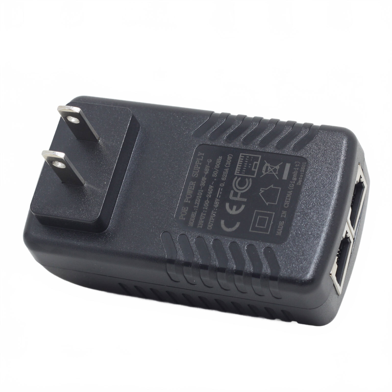 Gigabit 48V PoE Injector Adapter Power Over Ethernet 802.3at af UBNT AP 1000Mbps