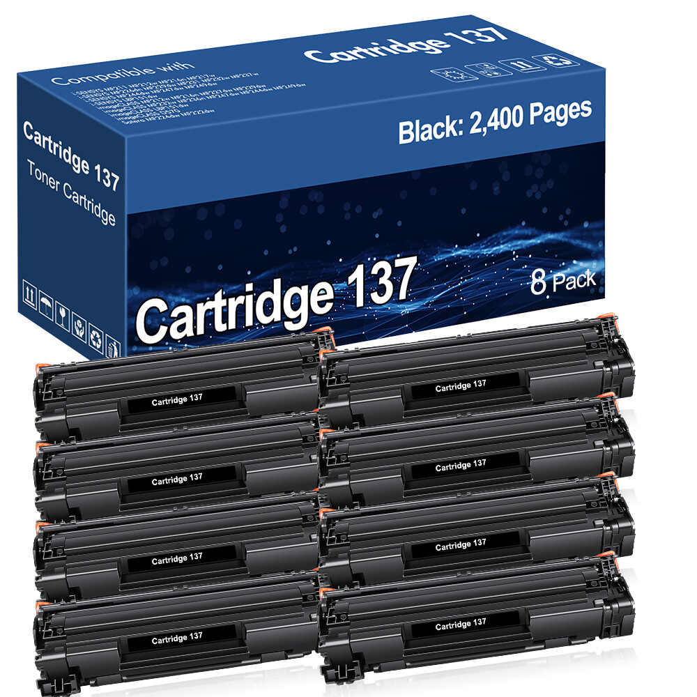 8 Pack CRG137 Toner Cartridge for Canon 137 ImageClass MF227dw MF232w MF242dw