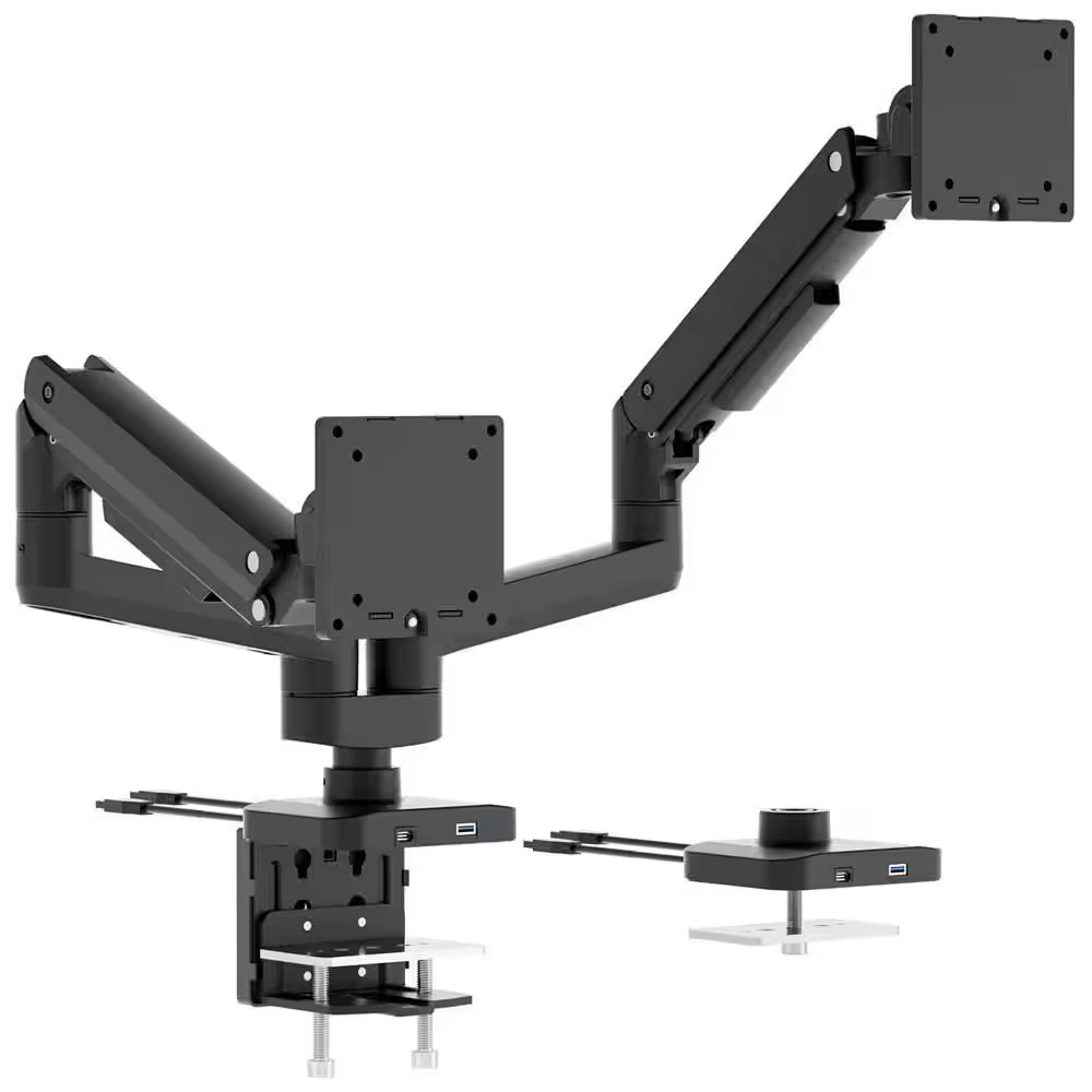 Heavy-Duty Dual Monitor Mount with Gas Spring Arms for 17 In. to 35 In. Monitors