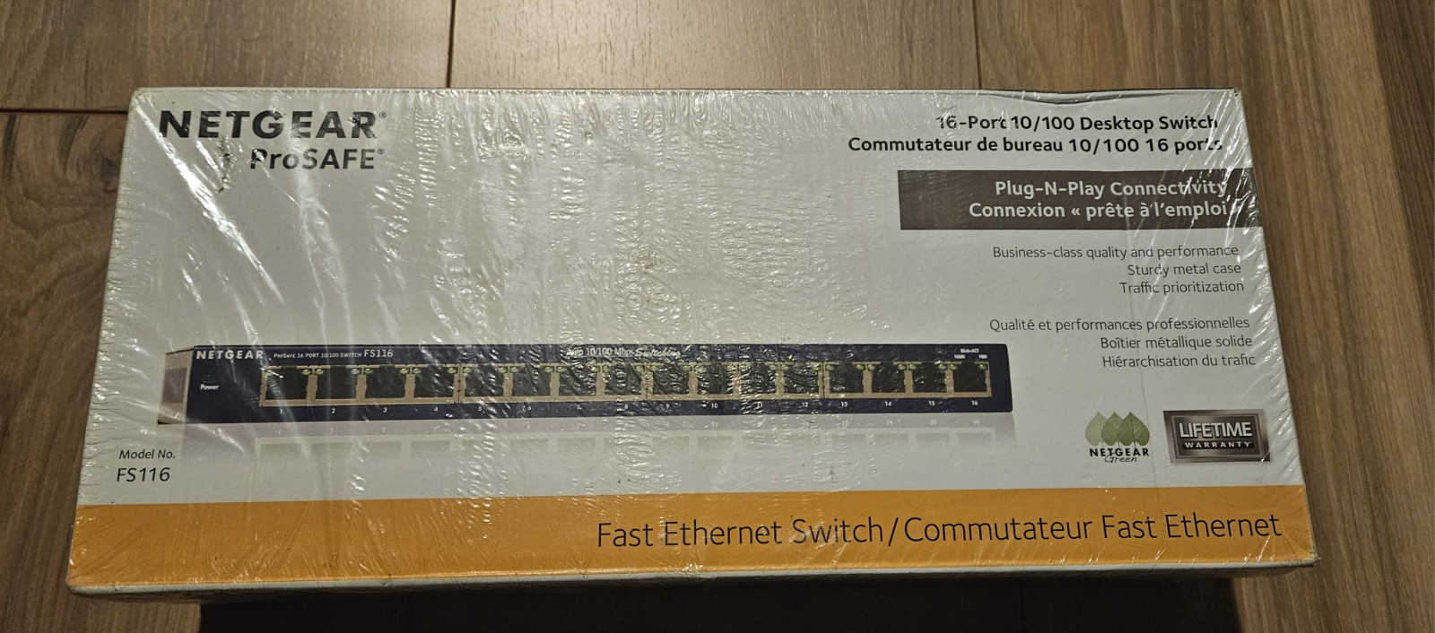 NIB NetGear ProSAFE FS116 16-Port 10/100 Desktop Switch UNOPENED NEW IN BOX