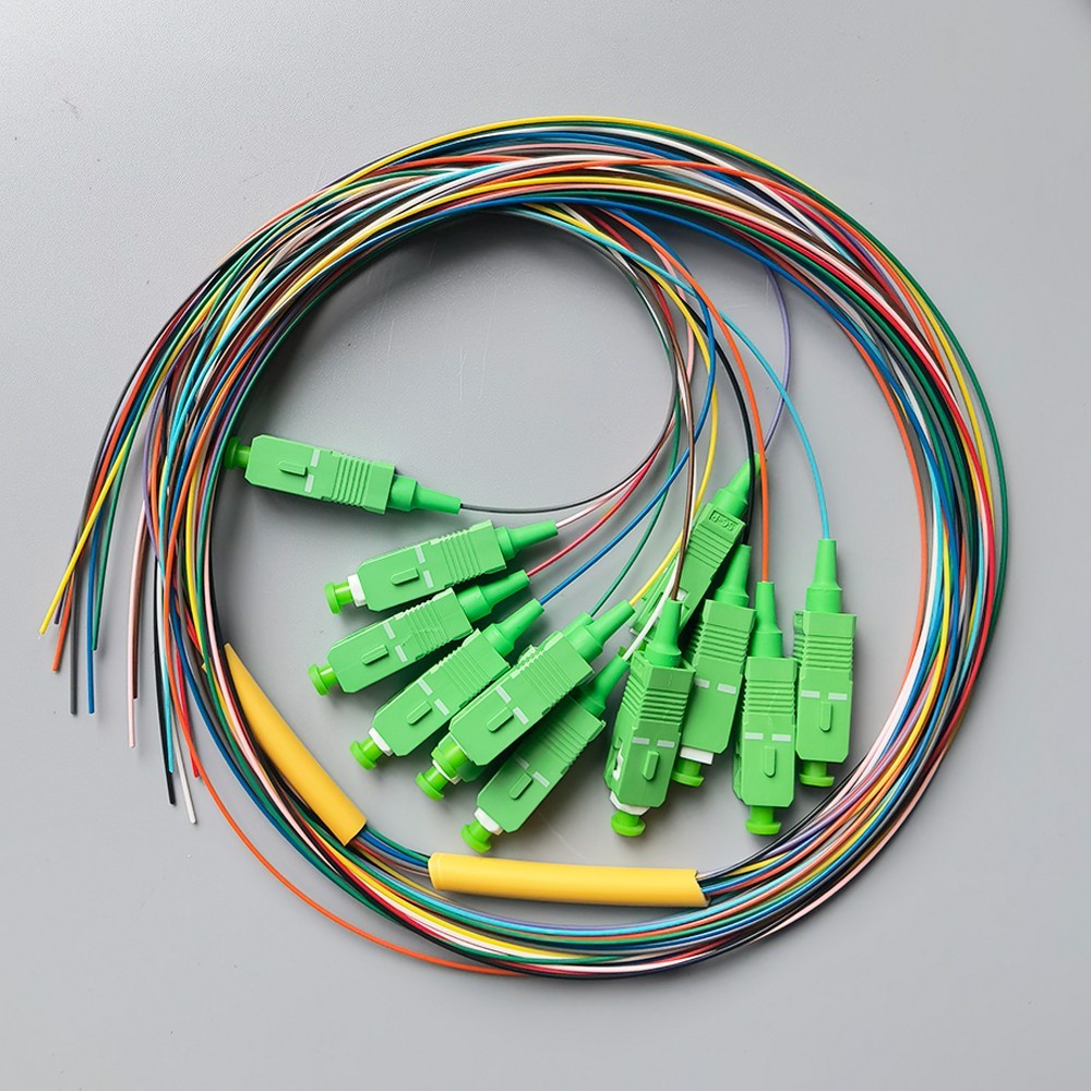 Wholesale  1/3/5pcs Optical Fiber Pigtail SC/APC 12 Colors 0.9mm 1.5M/2M/3M