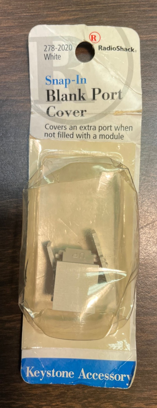 NOS RadioShack two pack Blank Port Cover White model # 278-2020