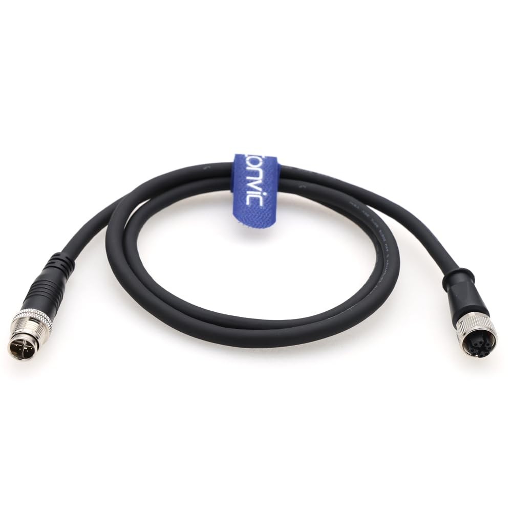 Industrial M12 8 Pin XCode Male To Female Ethernet Cable Cat5e Shield 1 M