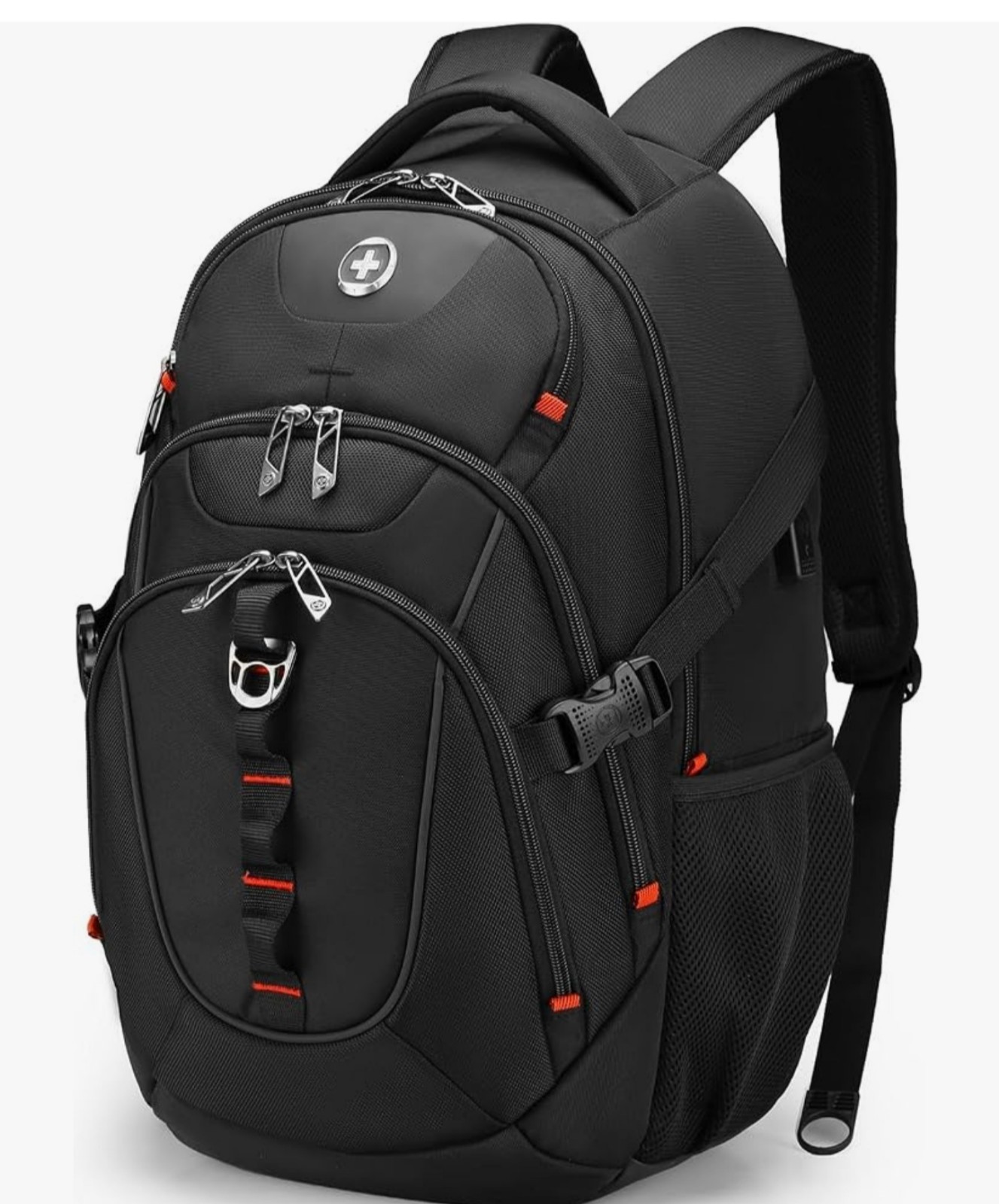 Swissdigital Design Laptop Backpack, Travel Backpack with USB Charging Port Fits