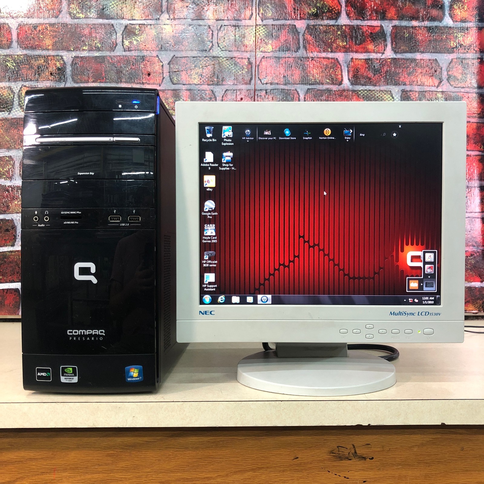 Compaq Presario PC Retro Gaming AMD Athlon II 2.0GHz 3GB RAM 500GB HDD Windows 7