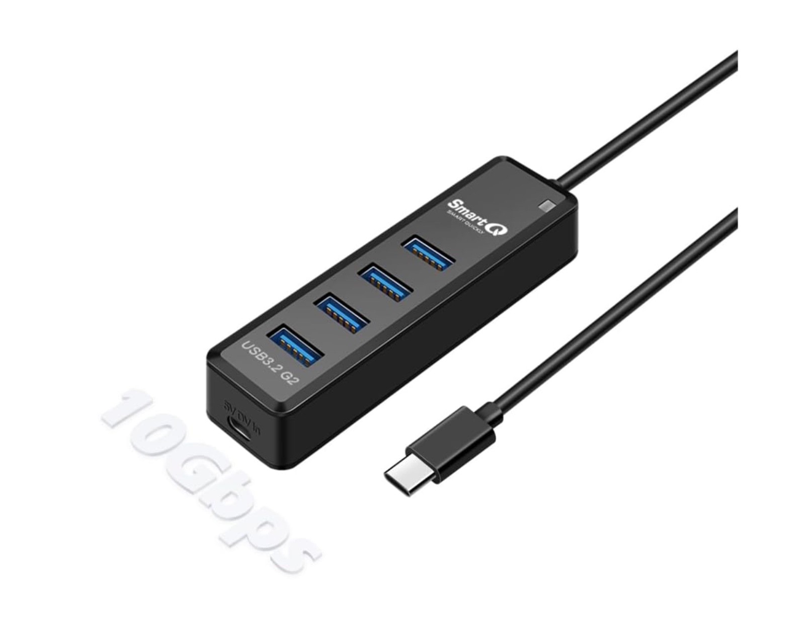SmartQ H302Pro 4-Port USB-C 3.2 Hub with 1ft Cable & Charging