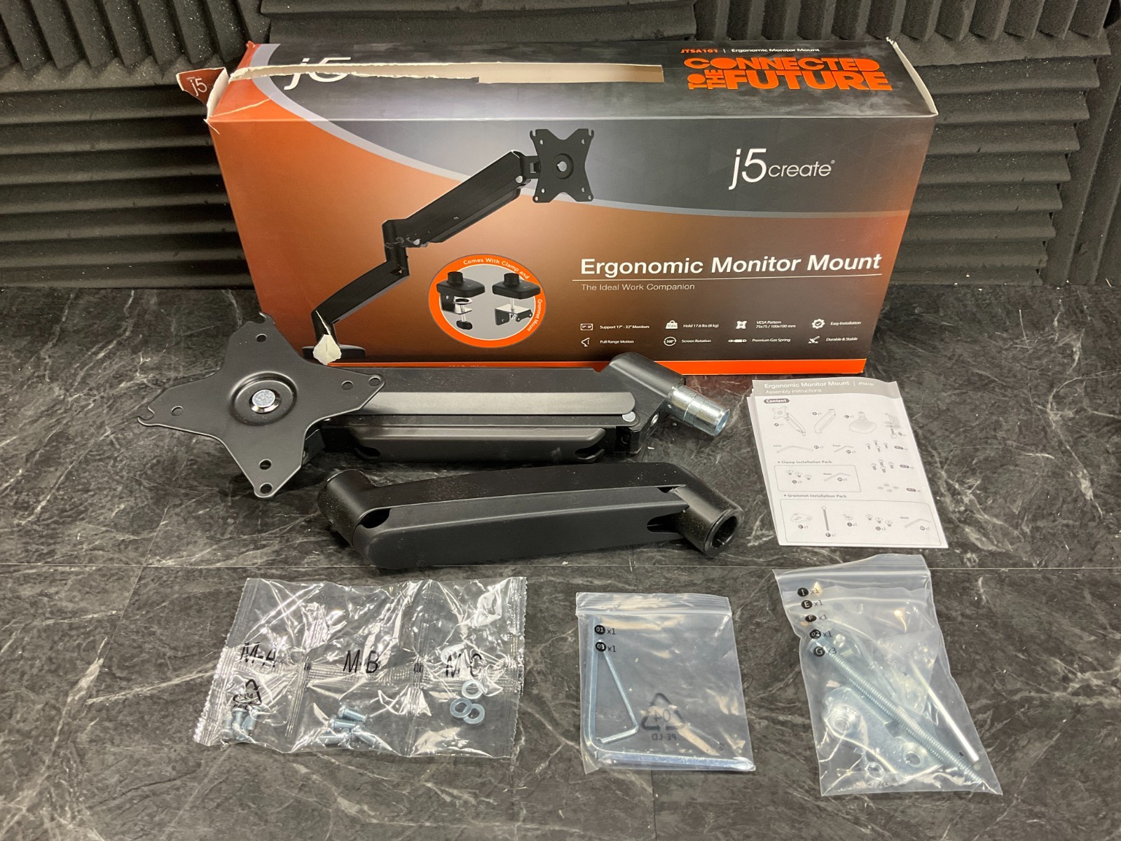 j5create Ergonomic Monitor Mount JTSA101 ✅❤️️✅❤️️ OPEN BOX ✅❤️️✅❤️️