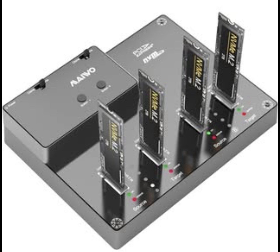 687-MAIWO 4 Bay M.2 NVME Docking Station, Tool-Free Type- C to NVME SSD Enclosur