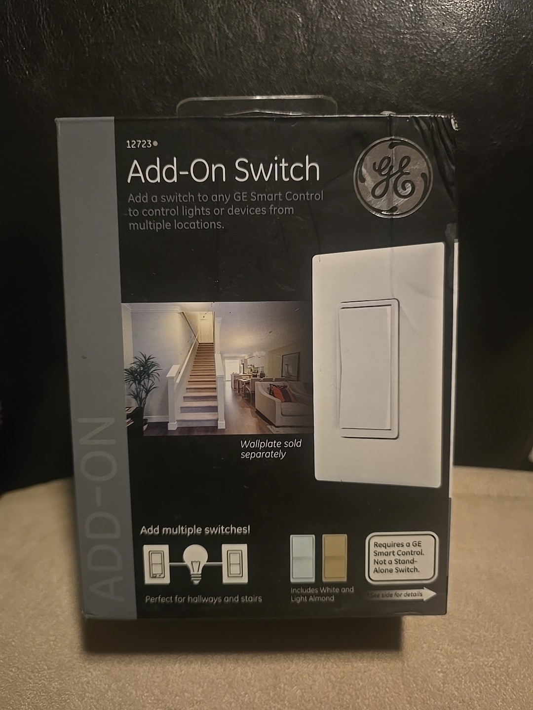 GE Jasco Add-On Switch ZW2004 12723 White / Almond- New