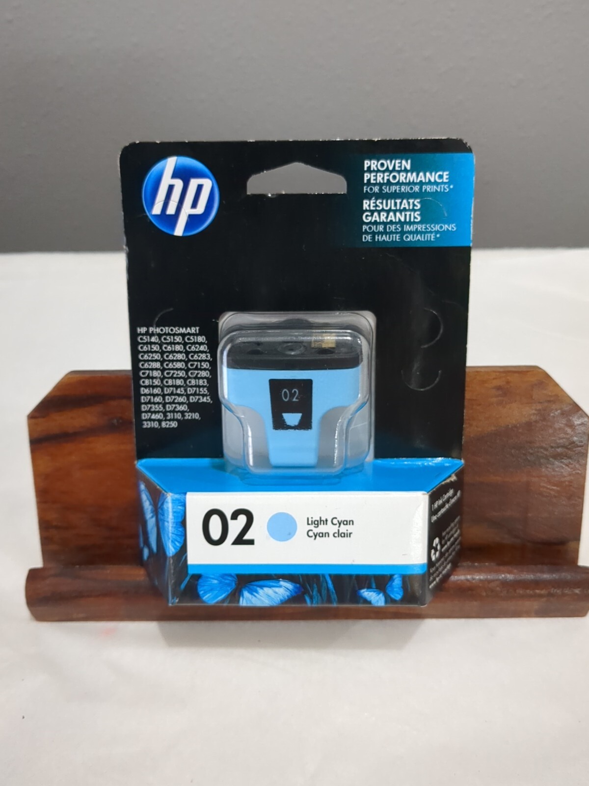2 HP Genuine 02  Ink Light Cyan Cartridge [Brand New] Expired: AUG 2018