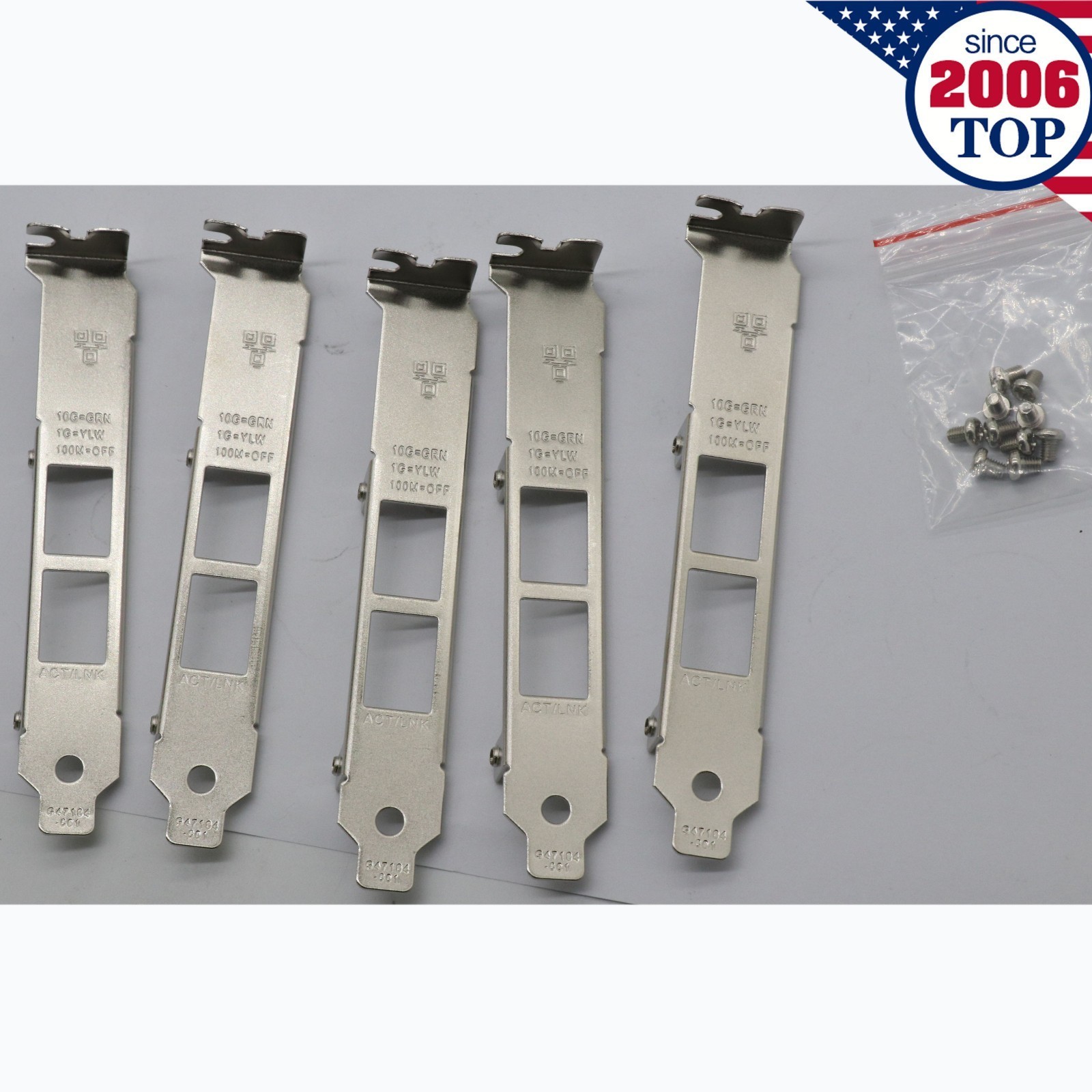 Lot of 5 LONG(STAND) PROFILE BRACKET X540-T2 X550-T2 Dual Port NIC