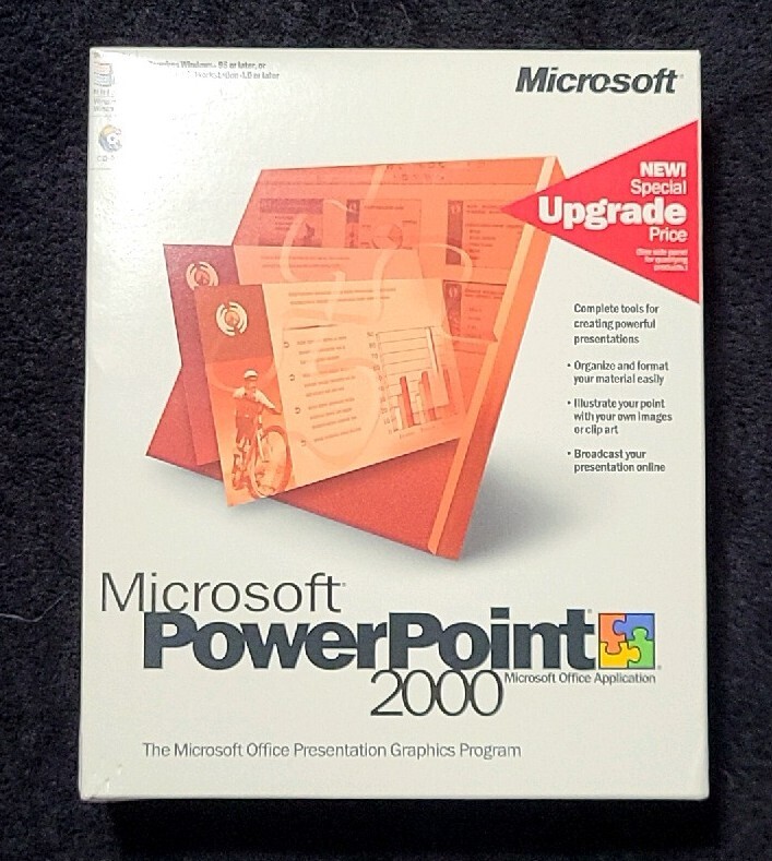 Microsoft POWERPOINT 2000 Presentation Graphics Program NEW *OPEN BOX*