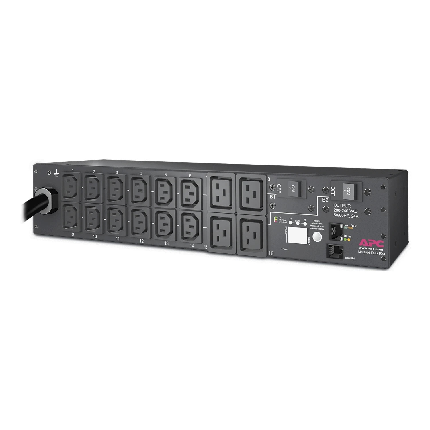 NEW APC AP7811B - Metered 30A 208V Rack PDU 12x C13s, 4x C19