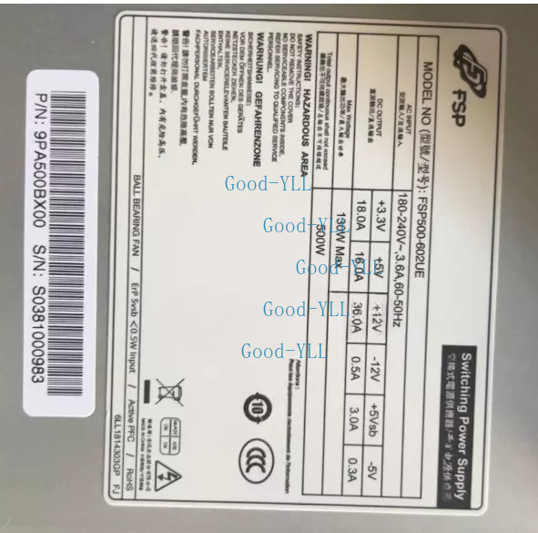 1PC FSP500-602UE 500W power supply