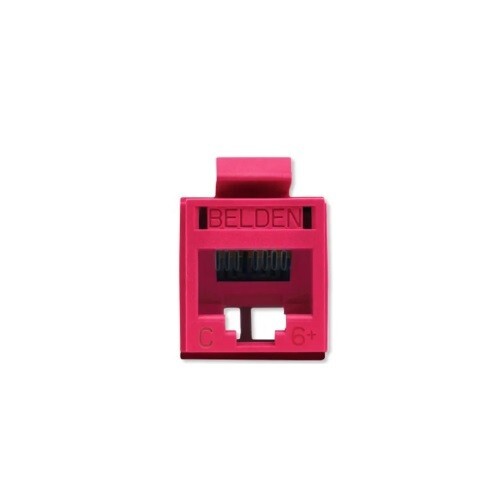 Belden RV6MJKURD-S1 REVConnect CAT6+ UTP T568 A/B Modular Jack Red