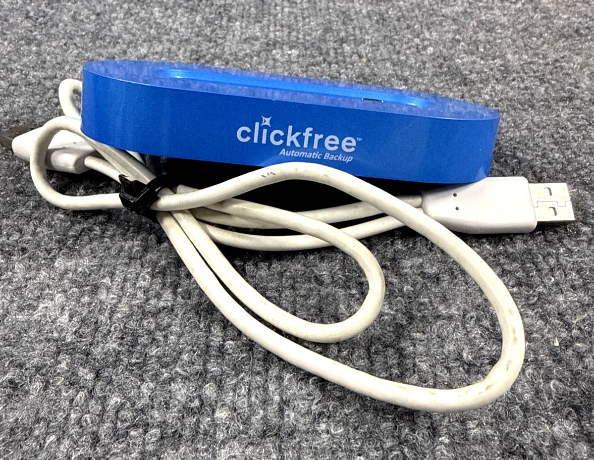 Clickfree CS USB Cradle In Bright Blue For Automatic Backup Drives ￼