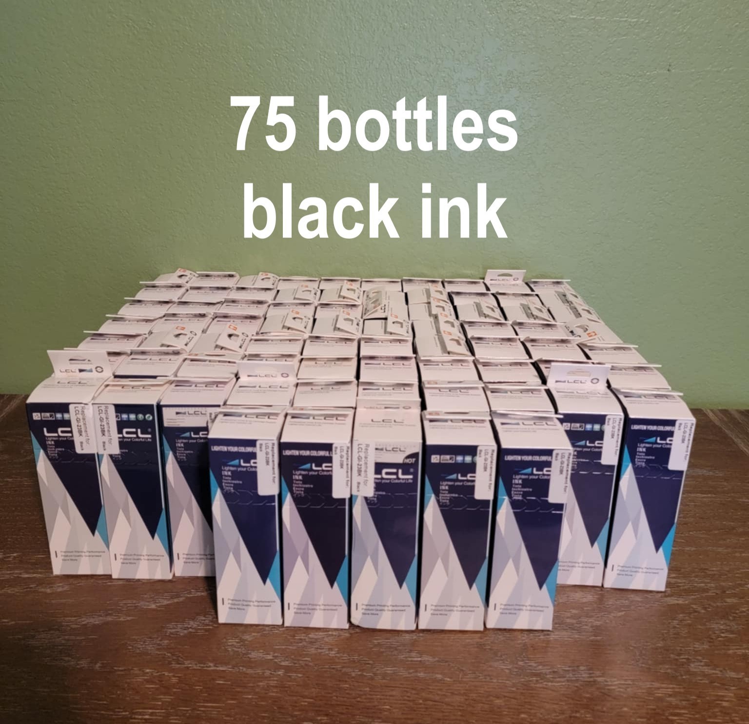 75 bottles LCL Compatible Ink Replacement for Canon GI23 Black