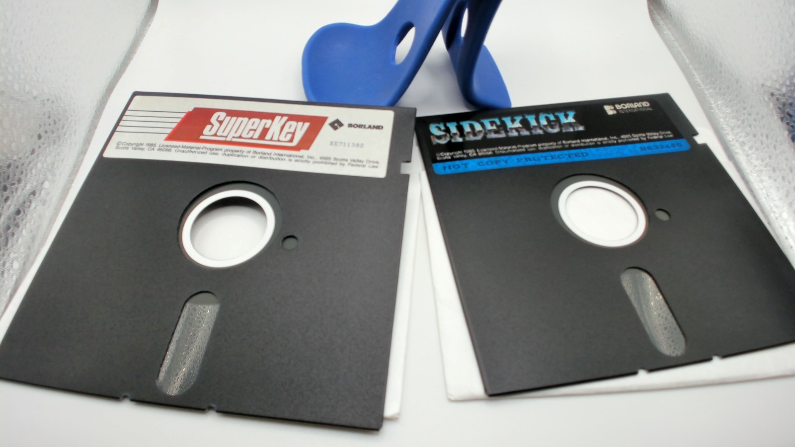 Borland SIDEKICK & SUPERKEY software (2x 5.25” Floppies) 1985 Vintage sw