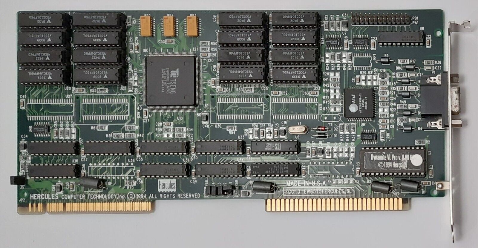Hercules Dynamite VL Pro VLB Graphics Card (Tseng ET4000/W32i, 2MB, Retro, 1994)
