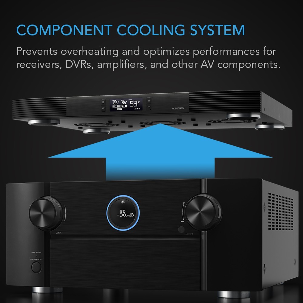 AC Infinity AIRCOM T9 17" Top Exhaust AV Cooling Fan LCD Controller AI-ACT9