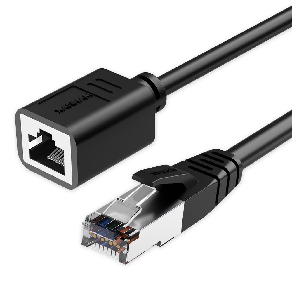 1ft Cat6 Ethernet Extension Cable Network Patch Cord RJ45 LAN Female To Male