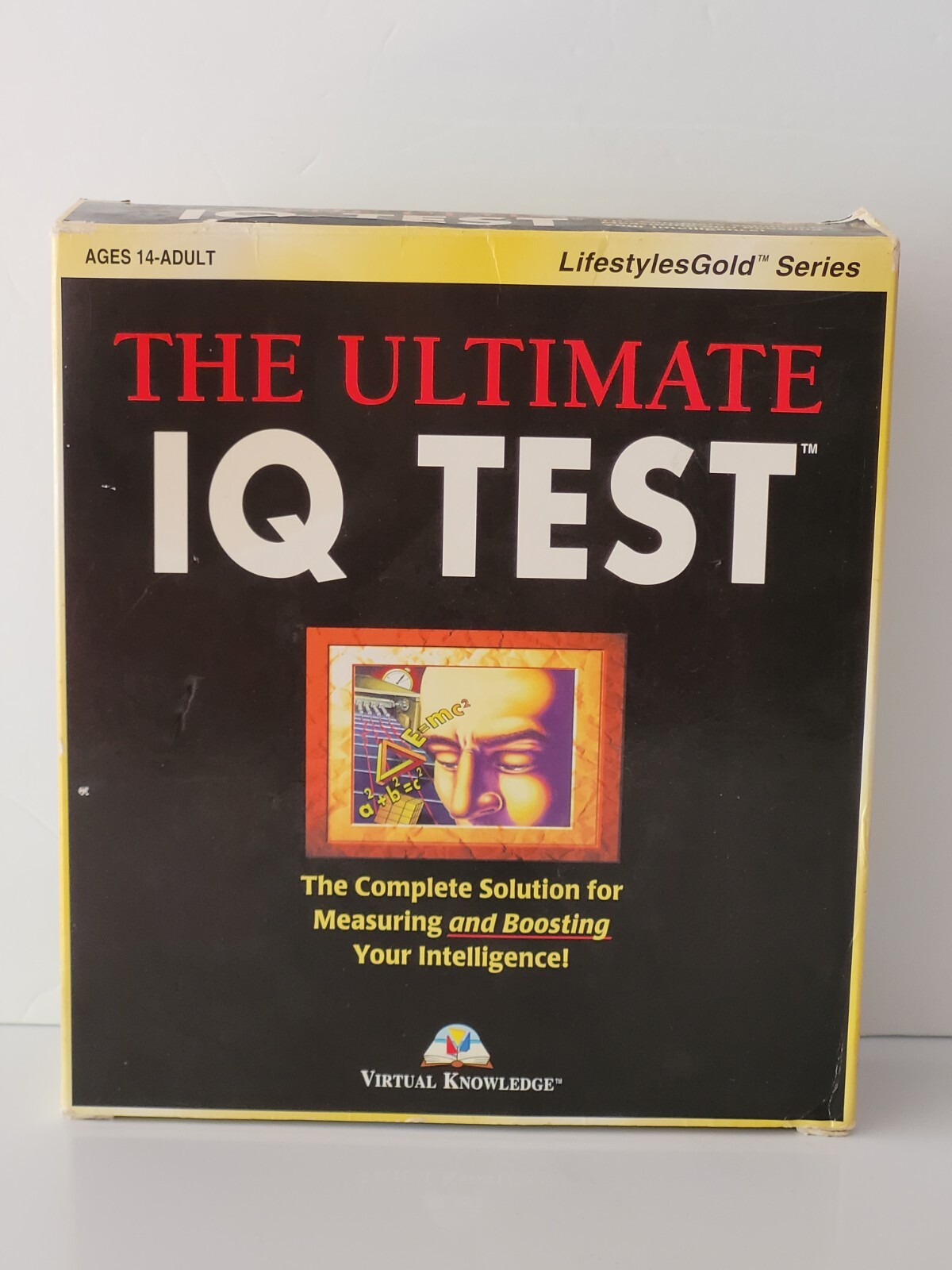 Vintage 1997 The Ultimate IQ Test  Prep Big Box Game CD-ROM Windows 95/98