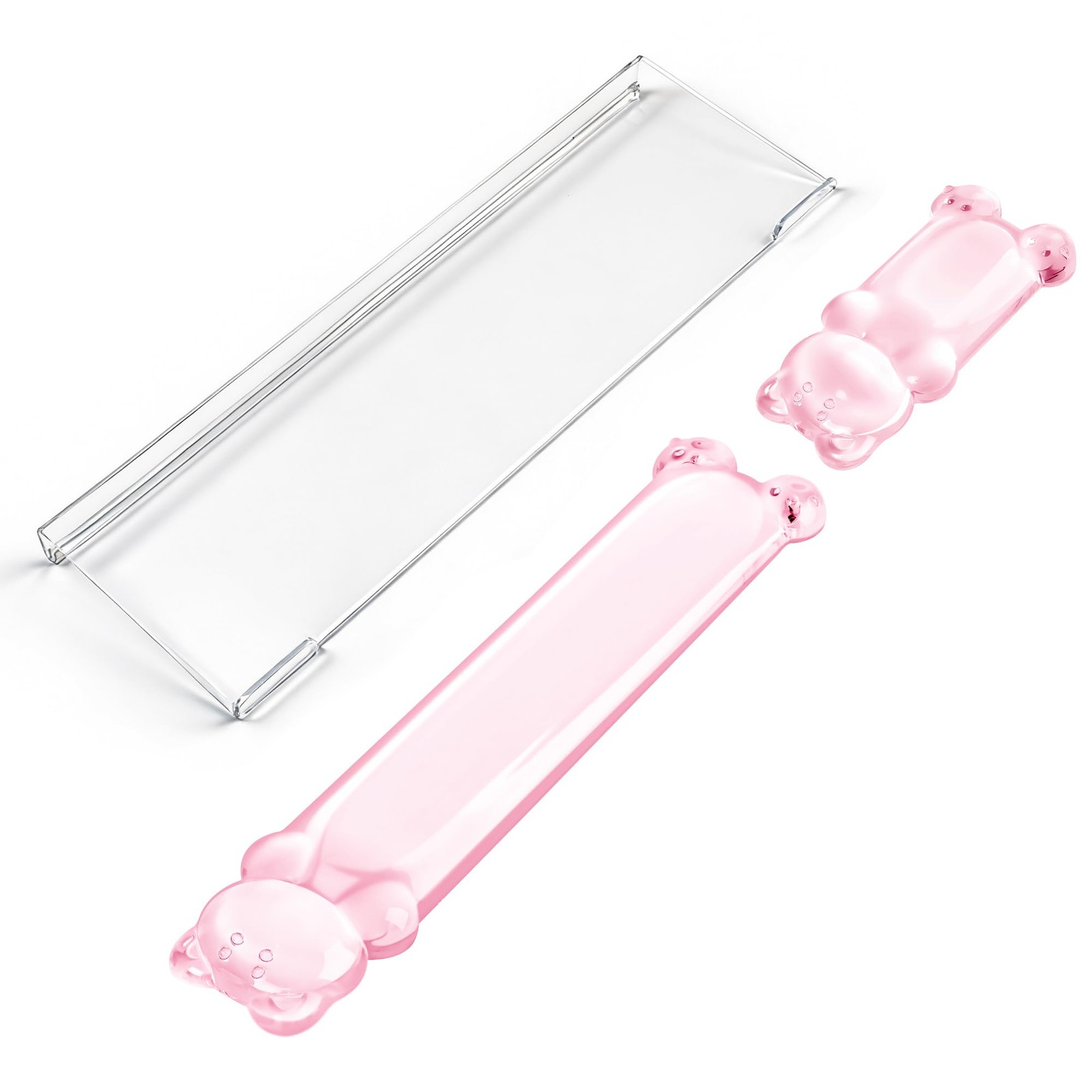 16.9inch Computer Keyboard Stand for Desktop, Gel Keyboard Wrist Rest Set for...