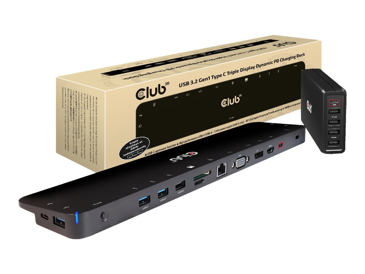 Club 3D Usb Type C 3.2 Gen1 Triple Display Dynamic Pd CSV-1564W100