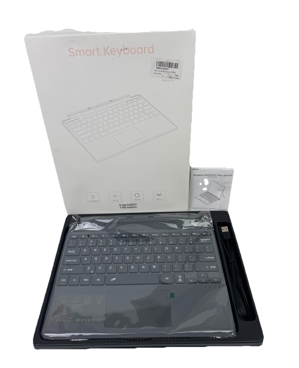 Zoof Backlit Wireless Slim Keyboard Microsoft Surface Pro 8/9/X/10/11 SF-2089D