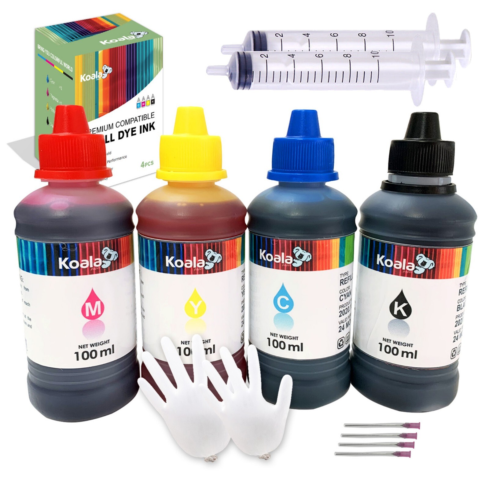 400ML Koala Printer Ink Refill Ink for Epson 664 774 212XL 512 542 544 502 522